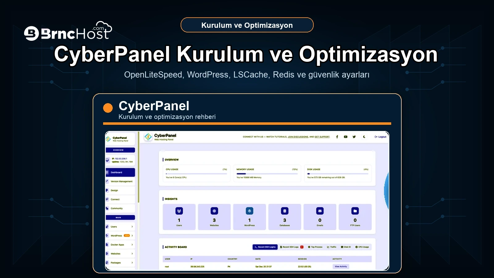CyberPanel Kurulumu ve Temel Optimizasyon Ayarları